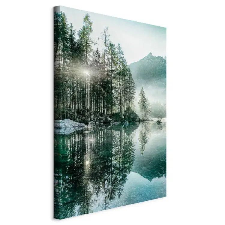 Matin au lac vertical - Paysage montagneux