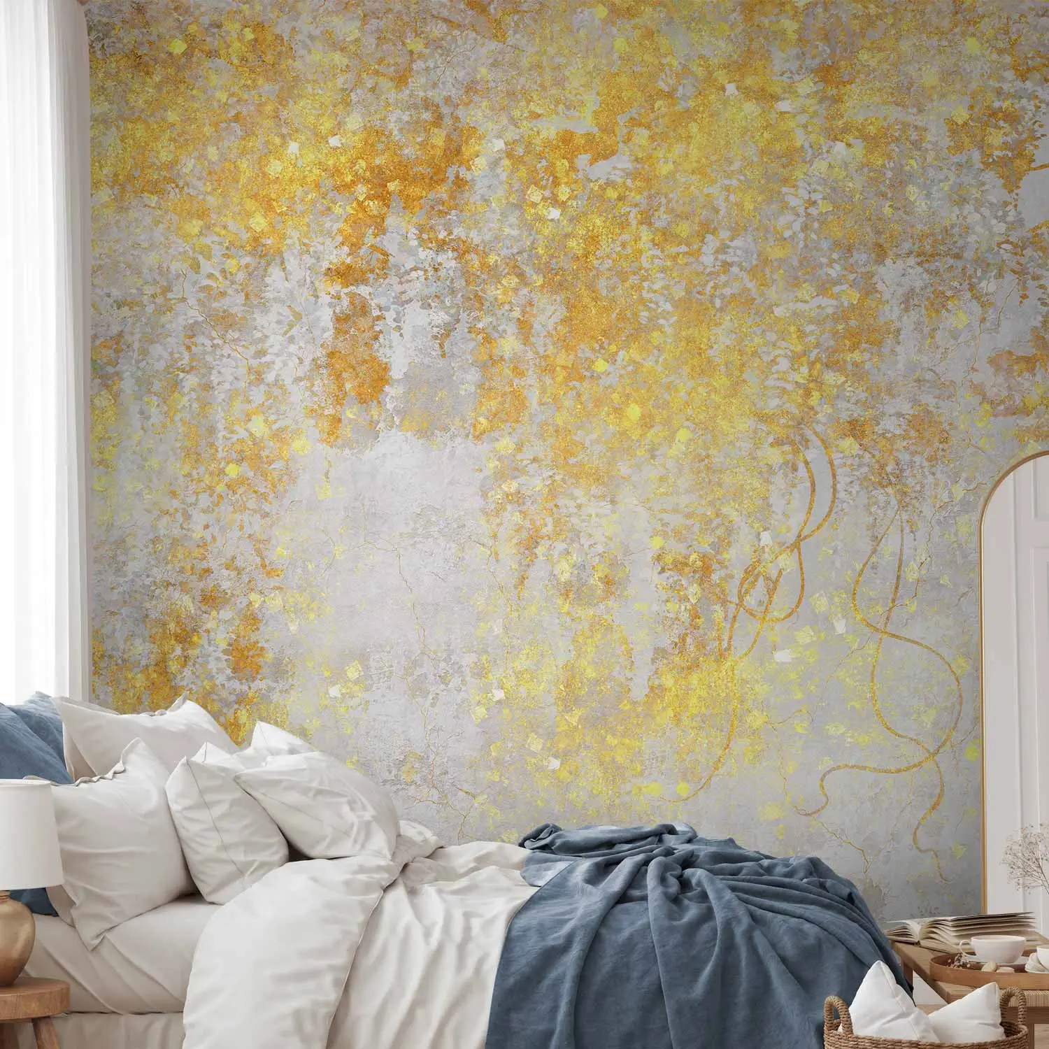 Papiers peints dorés de luxe - Décoration élégante pour la maison