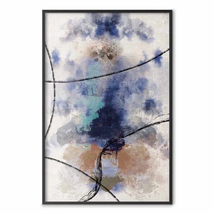 Réflexion - motif artistique abstrait de fumée colorée