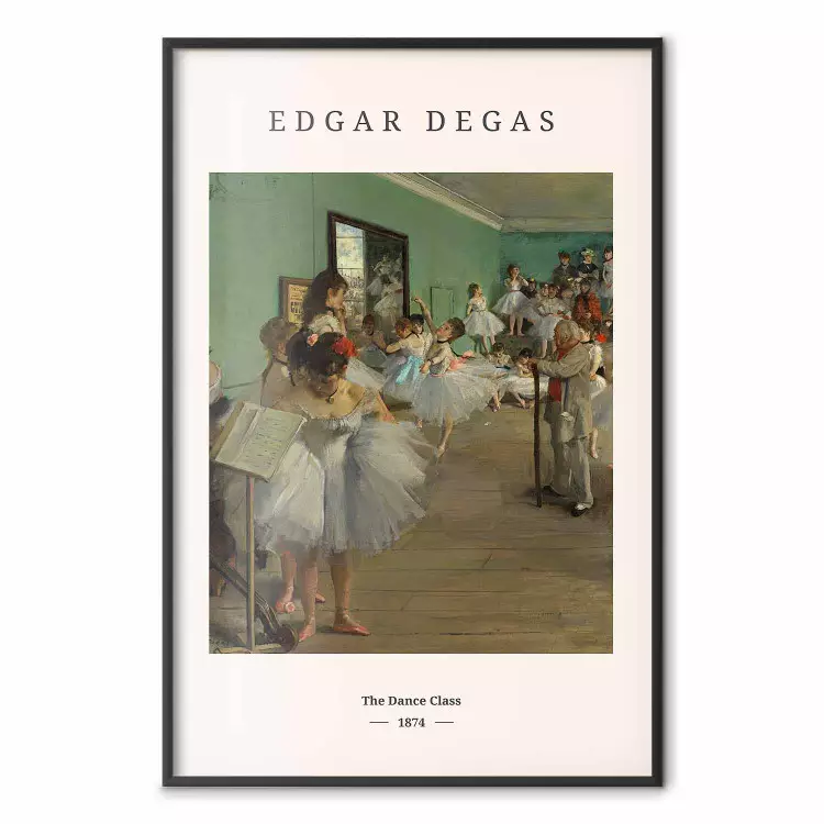 Edgar Degas : La Classe de danse - oeuvre d'art avec ballerines