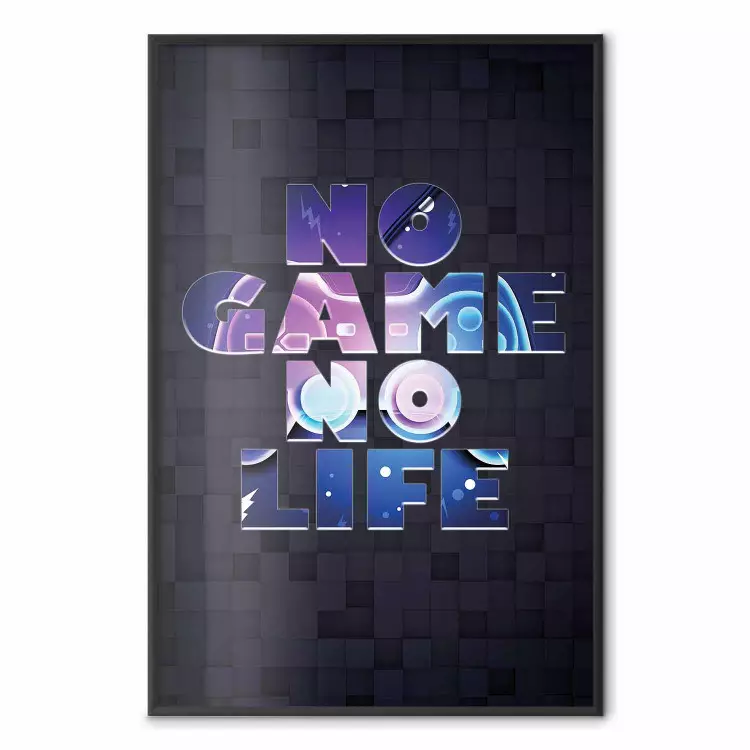 No Game, No Life - motif typographique coloré jeux vidéo