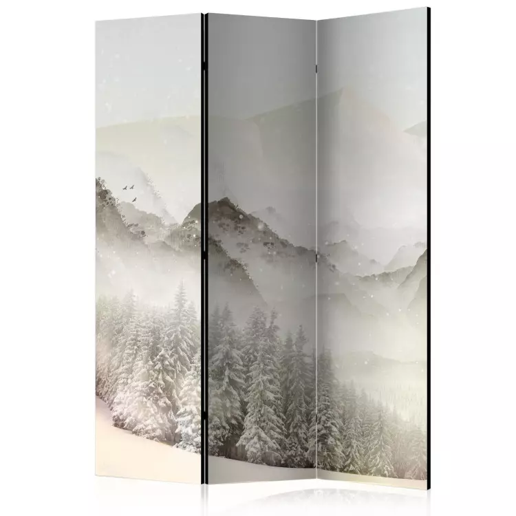 Vallée enneigée (3 panneaux) - paysage montagnes hiver