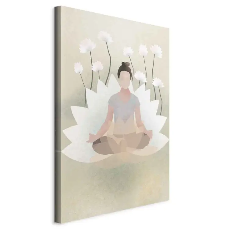 Yoga d'amour vertical - Composition florale style Zen