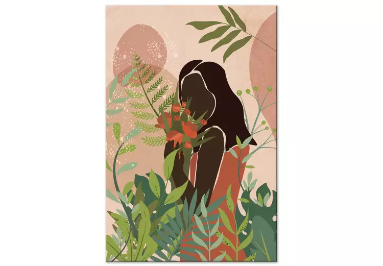 Femme dans le vert (1 partie) - Plantes colorées
