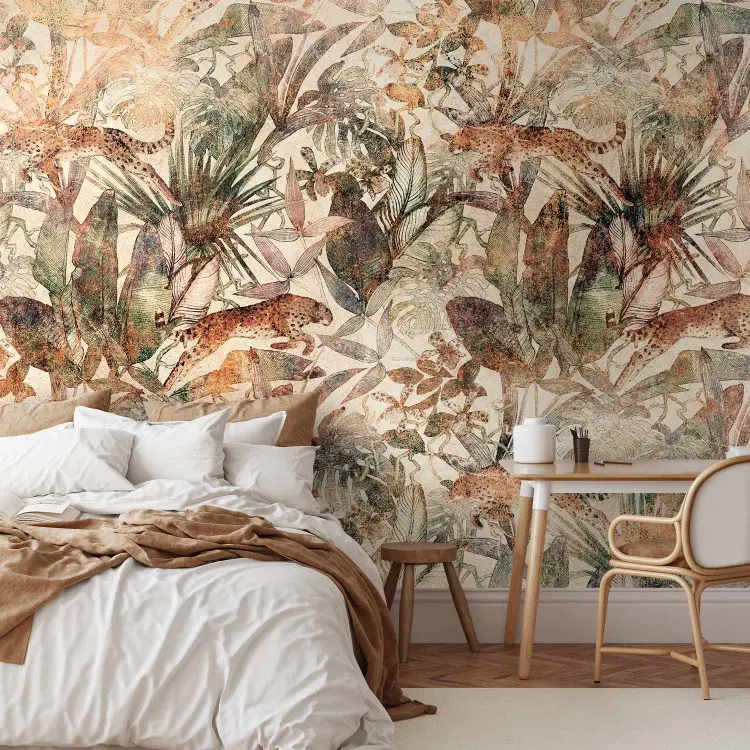 Nature sauvage - composition exotique avec des motifs végétaux