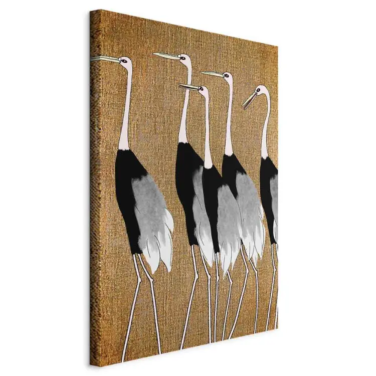 Grues asiatiques vertical - Oiseaux dans le style japonais