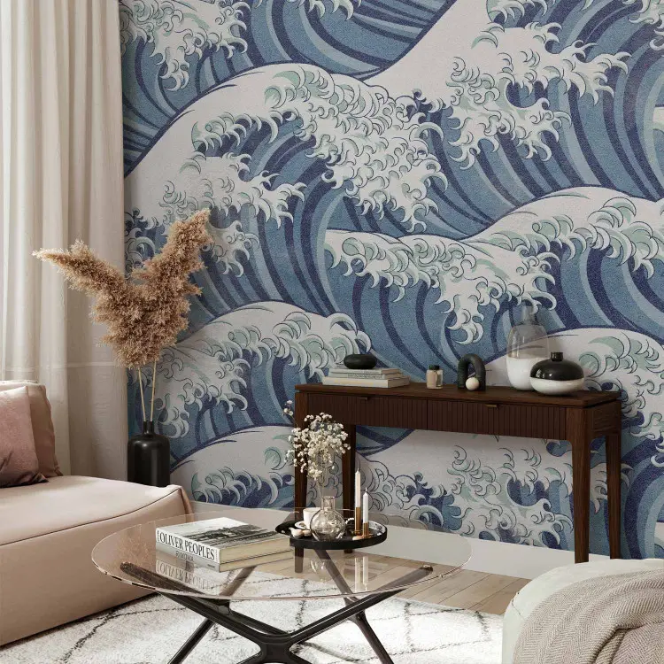 La grande vague de Kanagawa - vagues marines dans un style japonais