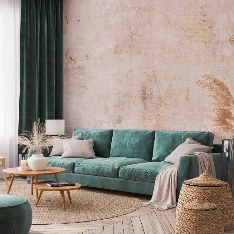 Scandi boho avec texture - fond uniforme avec des dessins en sable