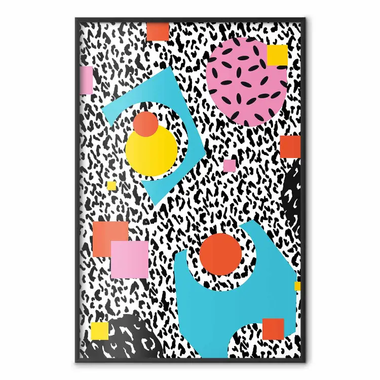Hallucination - abstraction avec figures géométriques sur fond noir et blanc