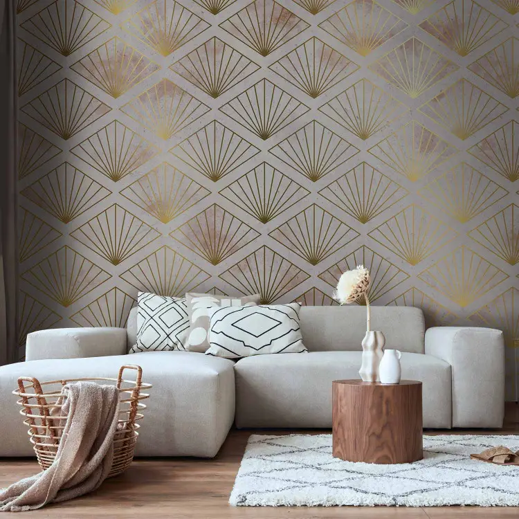 Souvenir de l'Art Déco - composition unie avec un motif doré