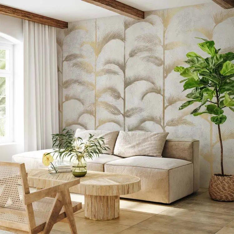 Palmier délicat - des palmiers dorés dans le style art déco