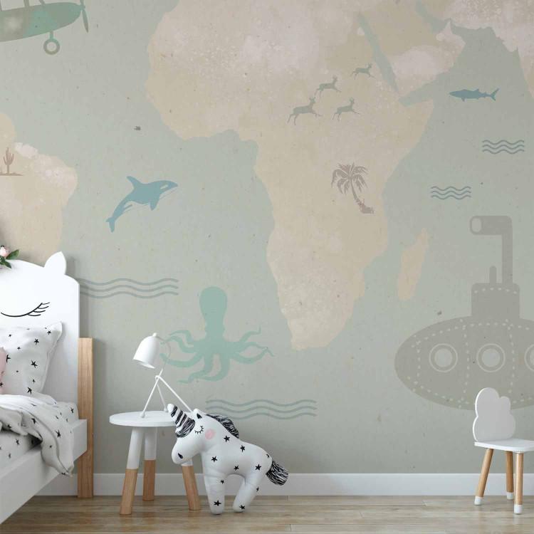 Decoration room, bee, clouds, montgolfiere murals, to stick, 3D