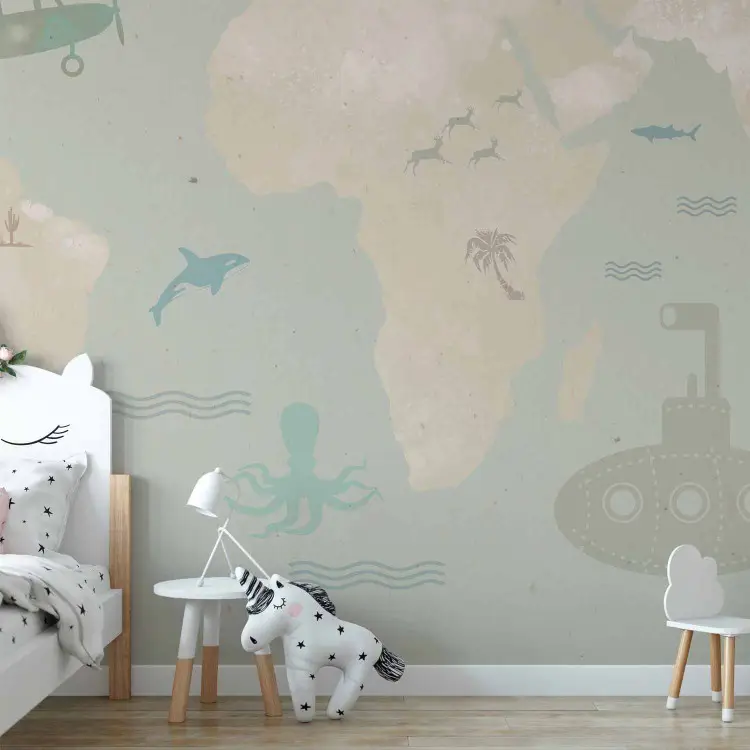 Carte pour enfants - avions et animaux de conte de fées