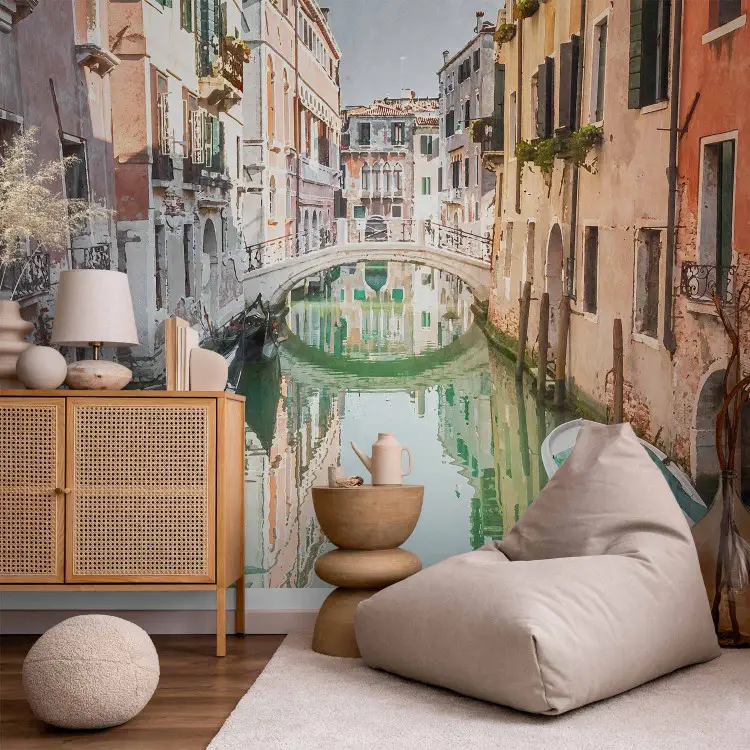 Cadre Photo Artisanal Venise - Papier Italien Fait Main - Motif Floral Vert - Neuf