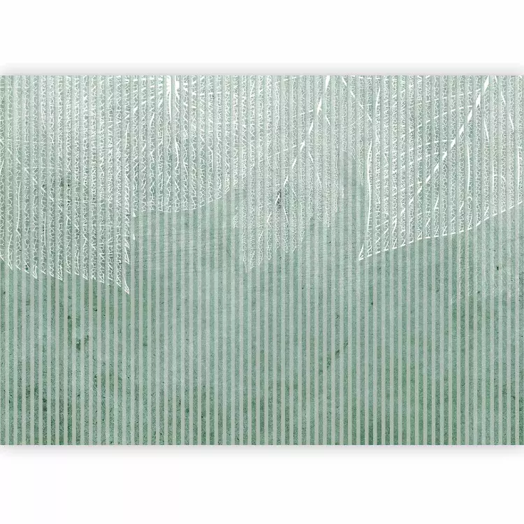 Feuilles à rayures - motif de feuilles blanches sur fond vert
