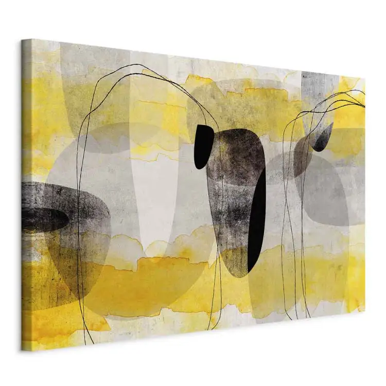 Abstraction - Composition géométrique en jaune et noir