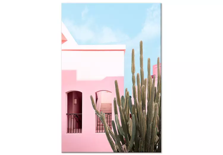 Cactus de Miami - architecture rose dans un paysage de vacances