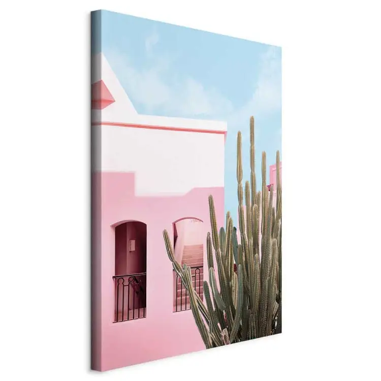 Cactus de Miami - architecture rose dans un paysage de vacances