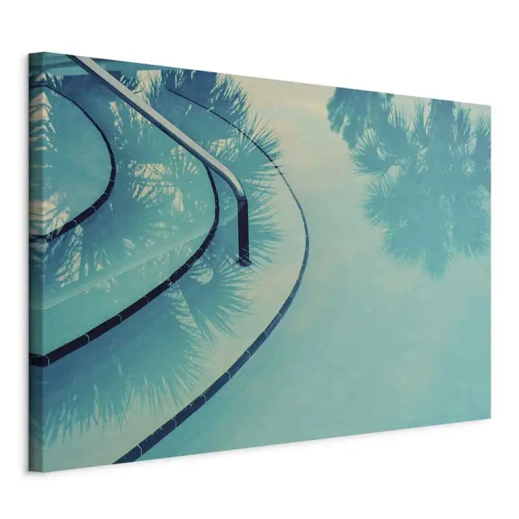 En Floride - paysage bleu et reflet de palme dans l'eau
