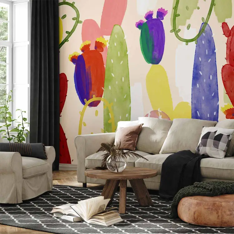 Papier peint panoramique Jungle cactus- Collection Zoé Jiquel