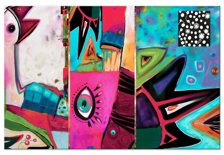 Grand tableau abstrait xxl multicolore avec couleurs vives