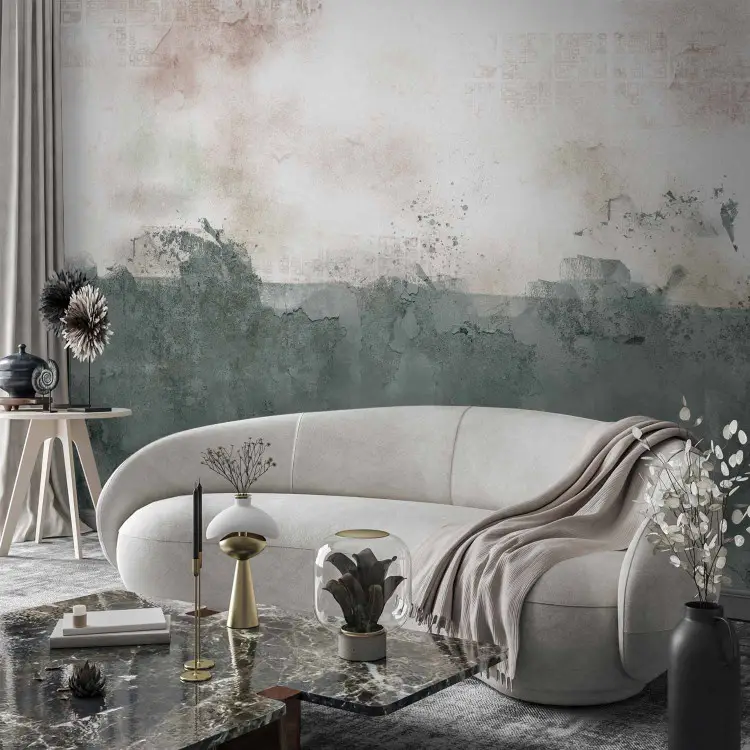 Sabi-sabi en gris et blanc - arrière-plan minimaliste avec texture