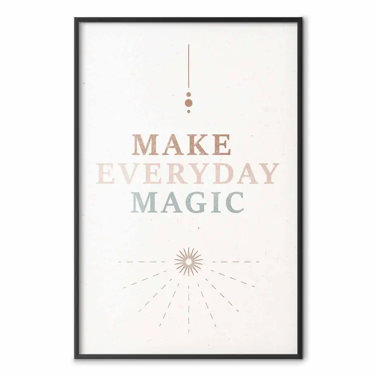 Magie quotidienne - inscription inspirante et ornements