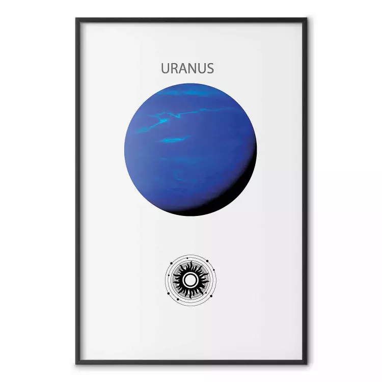 Uranus II - planète bleue sur fond gris