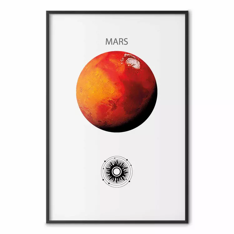 Planète rouge - Mars et composition abstraite avec système solaire II