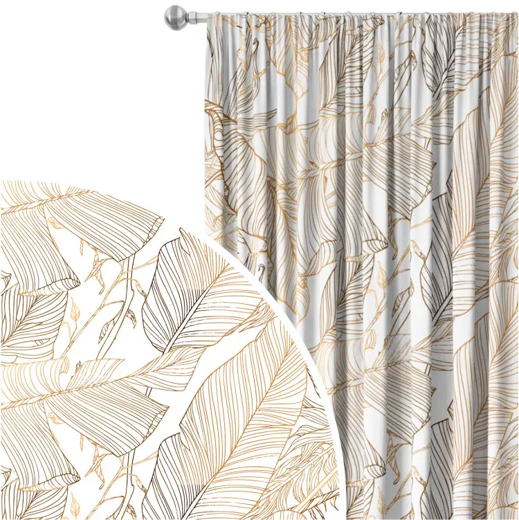 Feuillages de l'Art nouveau - motif végétal tons or