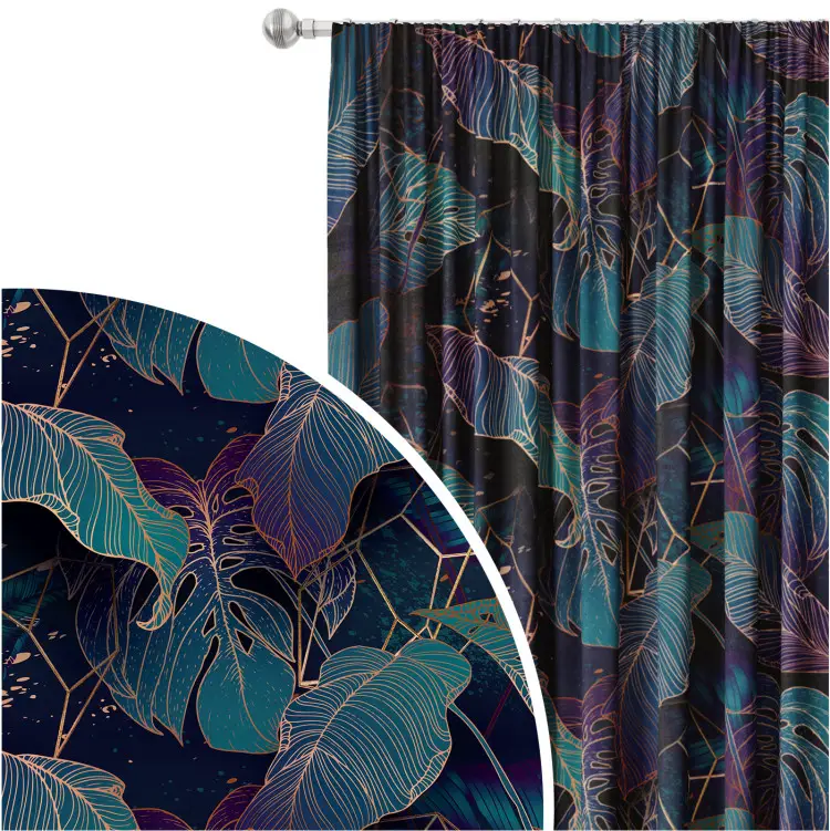 Aurore botanique - feuilles monstera dorées exotiques