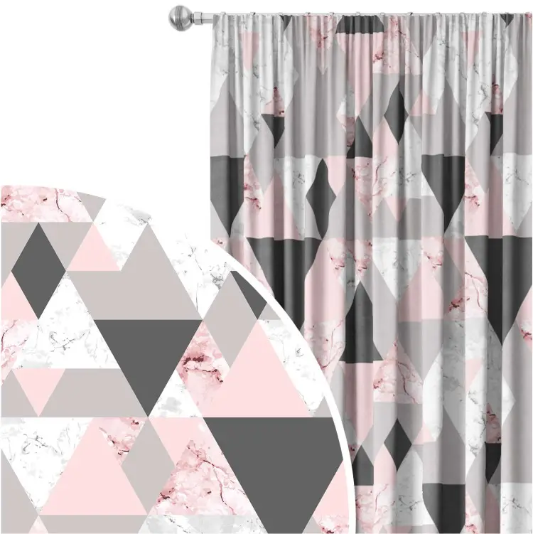 Triangles poudrés - motif géométrique minimaliste rose
