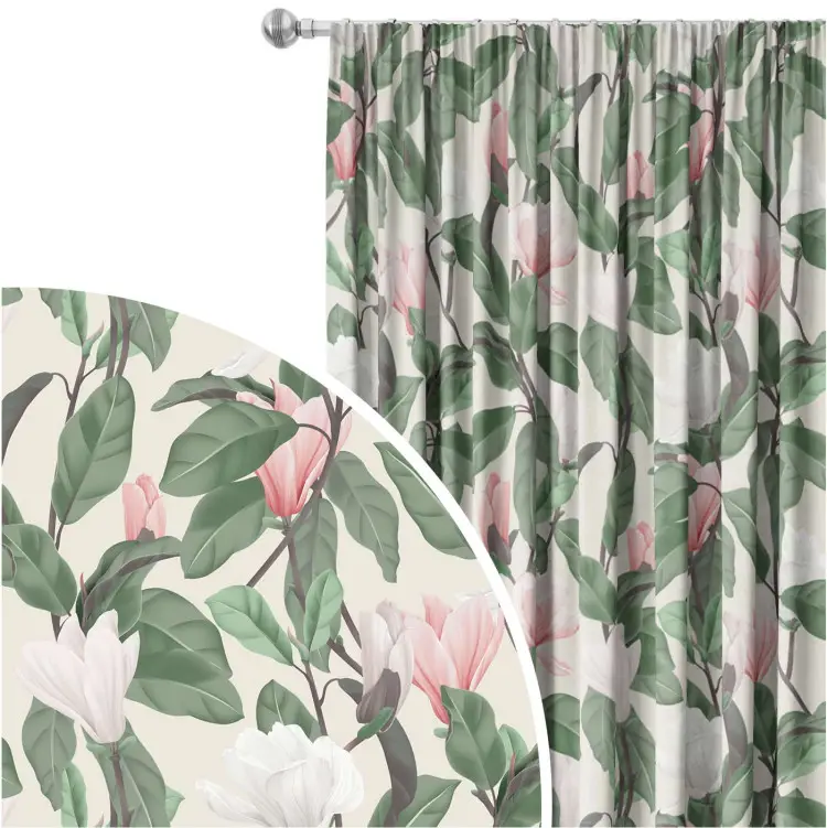 Magnolias douces - motif végétal subtil style cottagecore