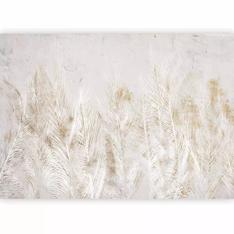 Plumes dorées - dessin délicat de la nature style bohème