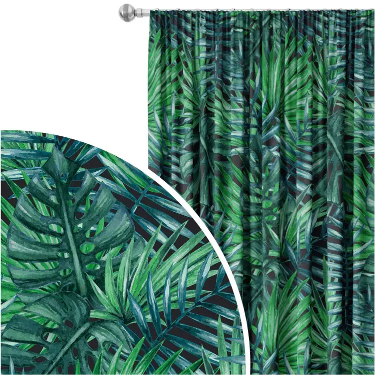 Palms et feuilles - composition botanique vert