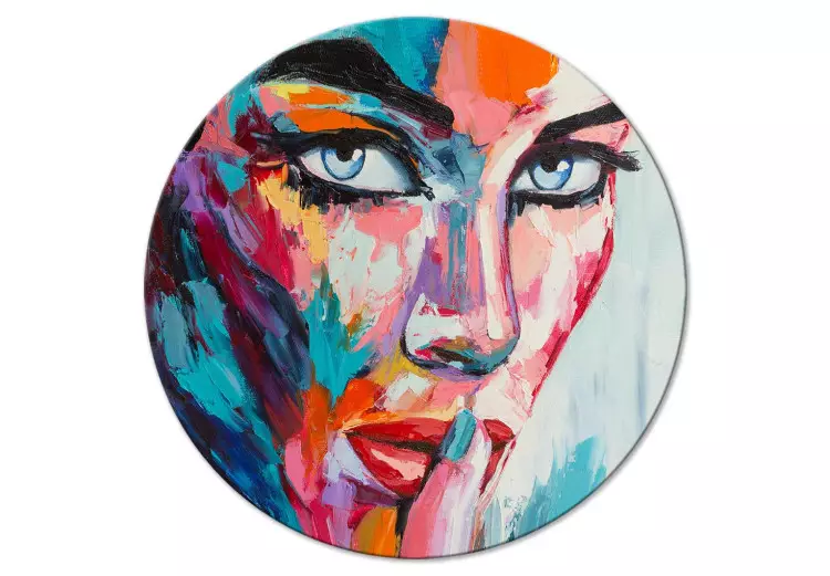 Visage coloré - portrait de femme expressif