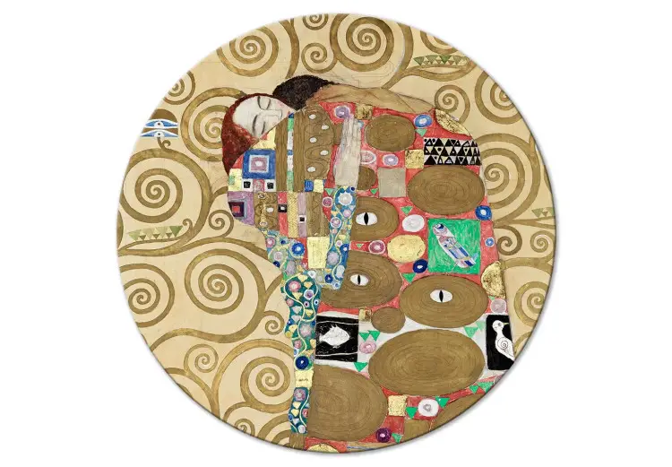 Épanouissement de Gustav Klimt - portrait abstrait couple enlacé
