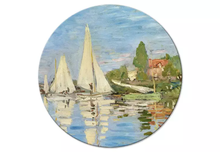 Régates à Argenteuil, Claude Monet - voiliers sur rivière