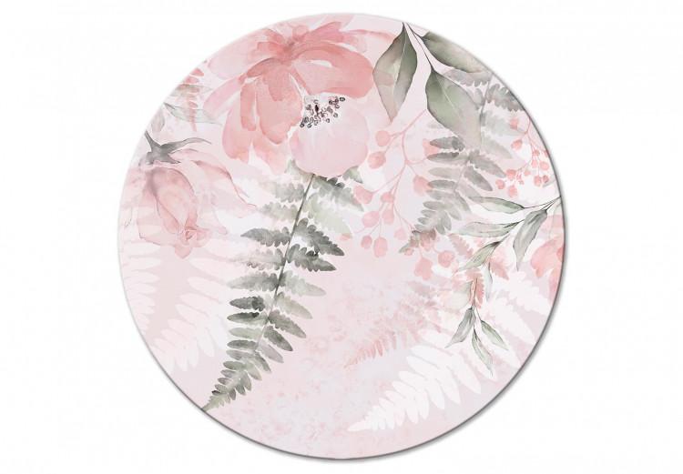 Pink Climbing Flowers - Roses and Ferns Painted With Watercolors