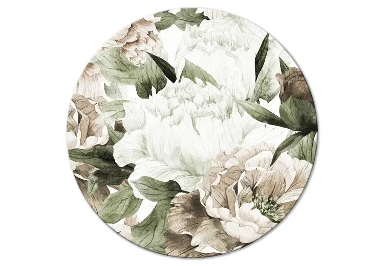 En pleine floraison - belles pivoines peintes aux couleurs tamisées