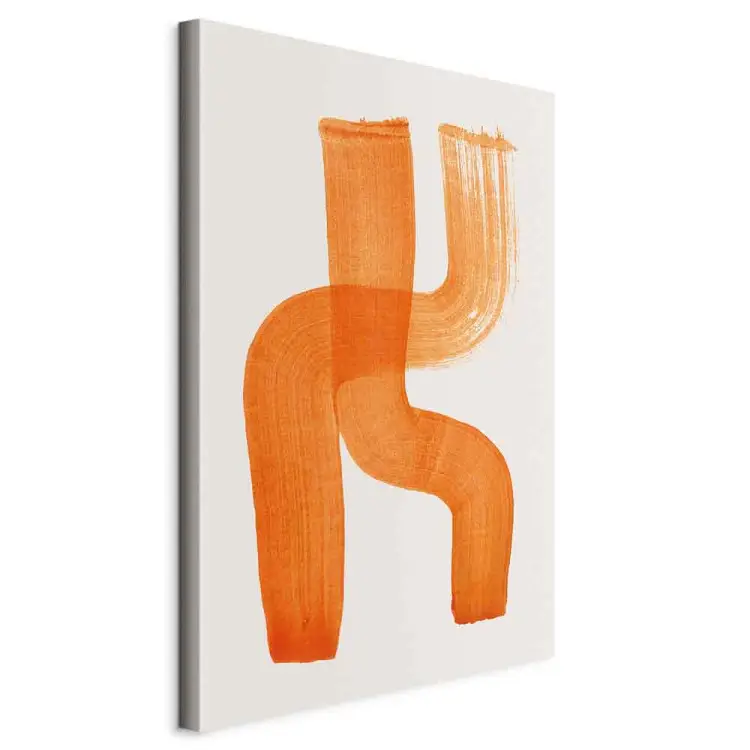Composition abstraite - duo de formes orange