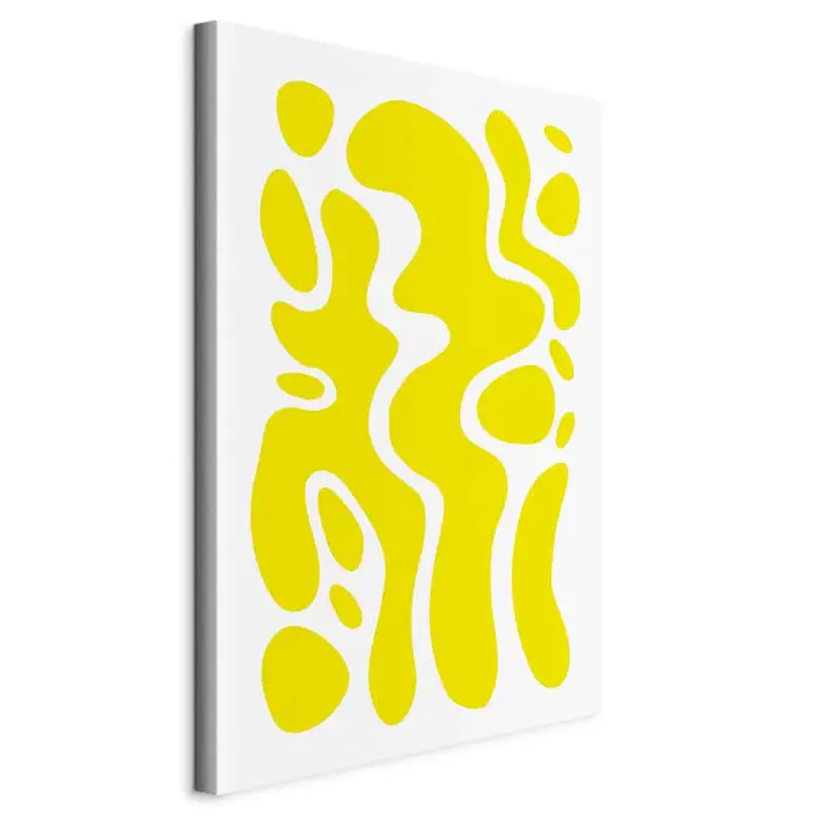 Abstraction géométrique - formes et motifs jaunes fluides