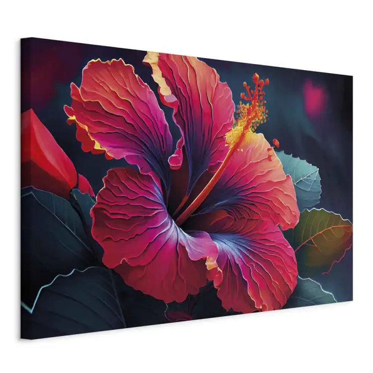 Fleur exotique - motif floral coloré en gros plan