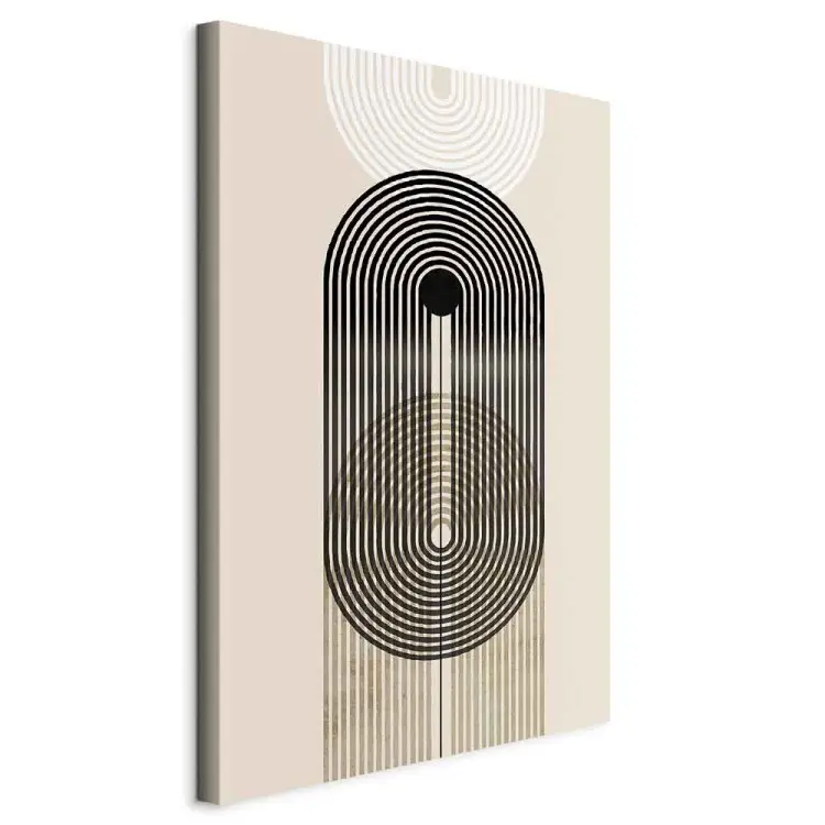 Abstraction - formes géométriques - noir, brun et blanc