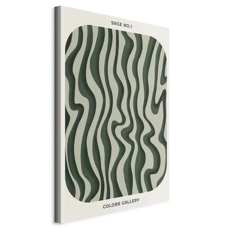 Bandes vertes - formes ondulées irrégulières avec signature