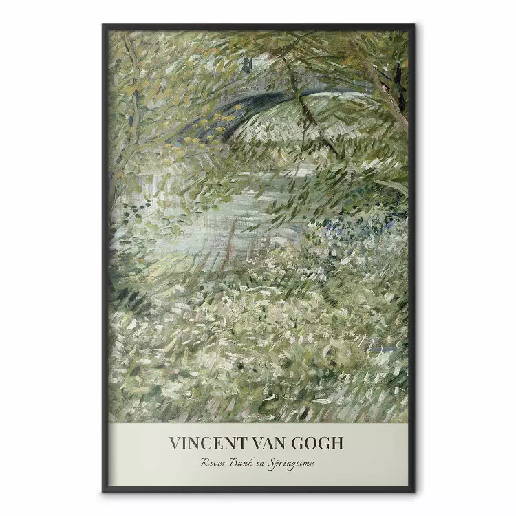 Reproduction de Van Gogh - Bord de rivière printemps tons verts