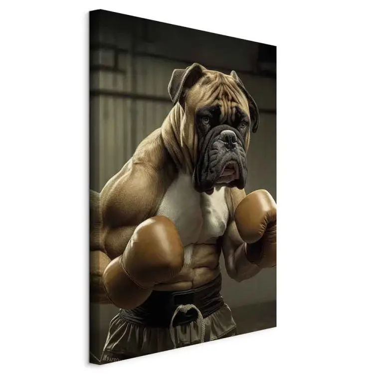 AI dog boxer - portrait fantastique d'un animal fort dans le ring