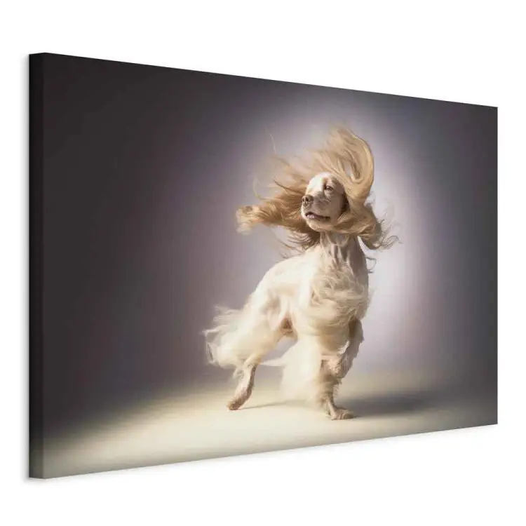 AI chien cocker spaniel - animal à longs poils dans le vent