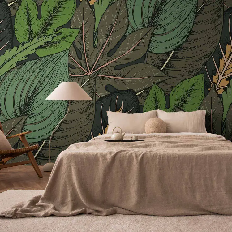 Jungle - composition de végétation tropicale en vert