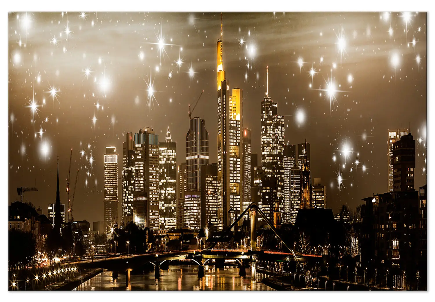 Tableau XXL New York Skyline En Forex - Jusqu'à 3m De Large - Neuf - Décor Moderne